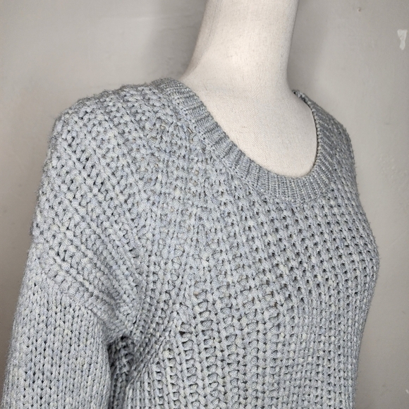 Eileen Fisher The Fisher Project Gray Crew Neck High Low Sweater Size Small - Picture 5 of 12